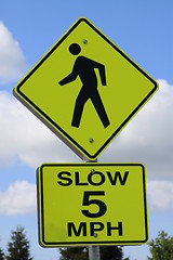 Image showing Drive Slow Road Sign