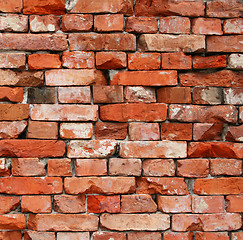 Image showing Wall from old bricks as background 