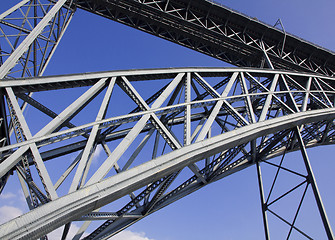 Image showing Portugal. Porto city. Part of the construction of the Bridge 