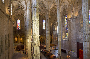 Image showing Portugal. Lisbon. Interior of Church at Jeronimos Monastery 
