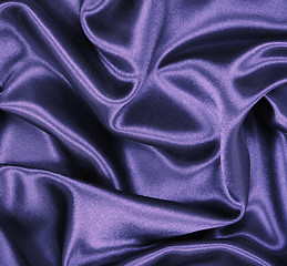 Image showing Smooth elegant blue silk as background 