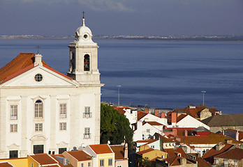 Image showing Portugal. Panorama of Lisbon in the evening