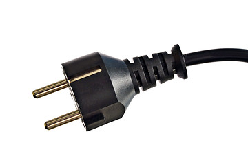 Image showing two pin plug on white 