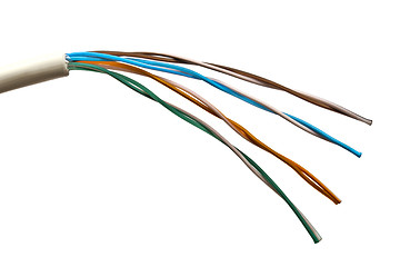 Image showing  colorful electrical wire 