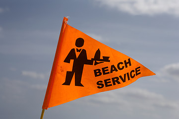 Image showing Beach service flag