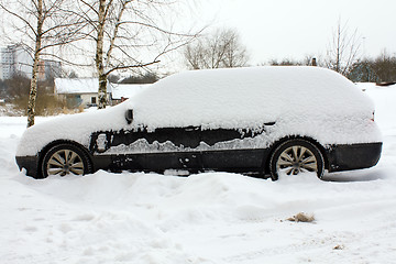 Image showing  car under snow