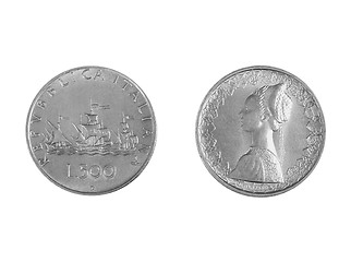 Image showing Italian 500 lire coin