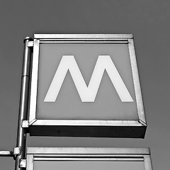 Image showing Metro sign