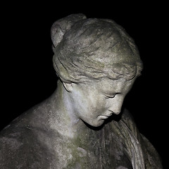 Image showing sad woman statue