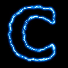 Image showing electric lightning letter or font