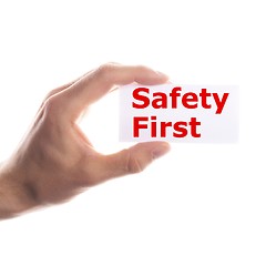 Image showing safety first