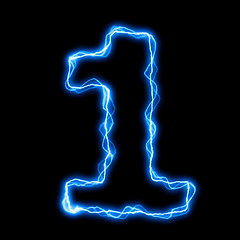 Image showing electric lightning letter or font