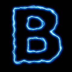 Image showing electric lightning letter or font