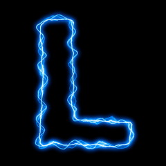 Image showing electric lightning letter or font