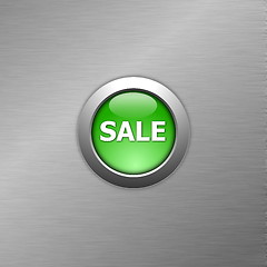 Image showing green sale button