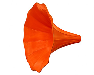Image showing Gramophone funnel-clipping path