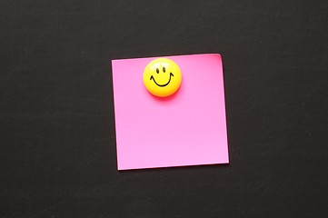 Image showing smiley and paper with copyspace