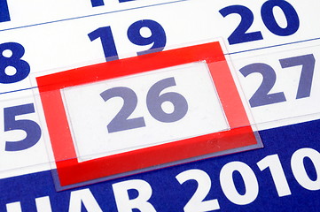 Image showing 26 calendar day