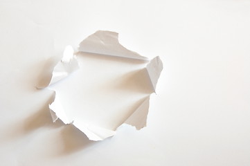 Image showing hole in paper