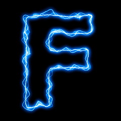 Image showing electric lightning letter or font