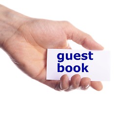 Image showing guest book