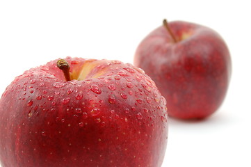 Image showing fresh red apple isolated on white background