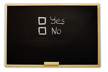 Image showing choose yes or no