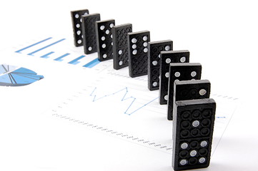 Image showing dominoes on chart