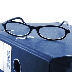 Image showing eye glasses and folder