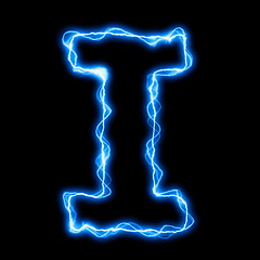 Image showing electric lightning letter or font