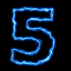 Image showing electric lightning letter or font