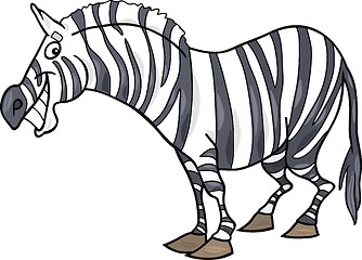 Image showing cartoon zebra