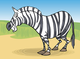 Image showing cartoon zebra