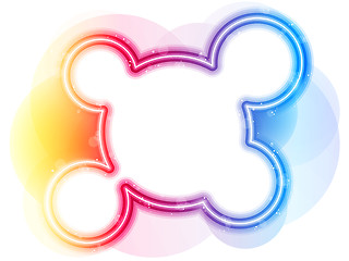 Image showing Rainbow Circle Border with Sparkles and Swirls.