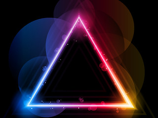 Image showing Rainbow Triangle Border with Sparkles and Swirls