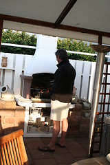 Image showing Man  at  the grill