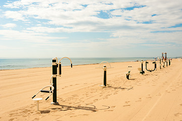 Image showing Beach fitness