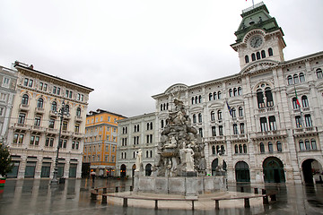 Image showing town square Piazza Unita in Trieste, Italia