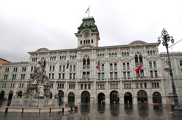 Image showing town square Piazza Unita in Trieste, Italia