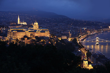 Image showing panorama Budapest, Hungary, from fortress Citadel