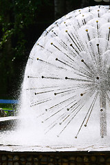 Image showing Spherical Fountain in the Park 
