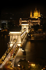 Image showing chain bridge in Budapest, Hungary