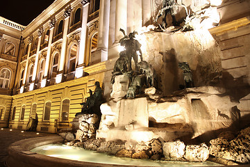 Image showing Fountain at the Buda Castle in Budapest, Hungary