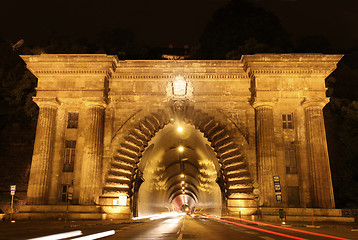 Image showing Adam Clark Tunnel in Budapest, Hungary