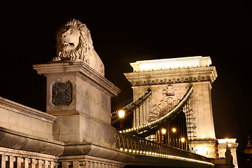 Image showing chain bridge in Budapest, Hungary