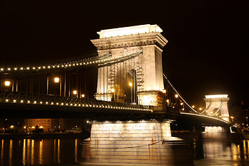 Image showing chain bridge in Budapest, Hungary