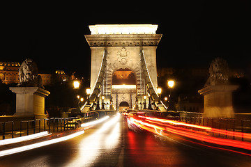 Image showing chain bridge in Budapest, Hungary