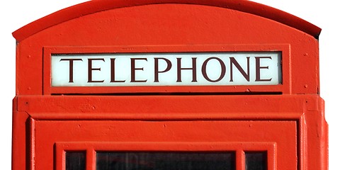 Image showing London telephone box