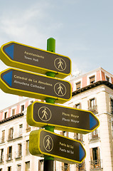 Image showing street sign historic district Madrid Spain