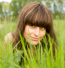 Image showing woman on grass